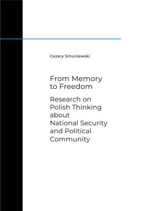 From Memory to Freedom Research on Polish Thinking About National Security and Political Community