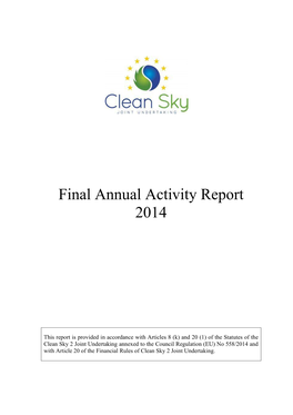 Final Annual Activity Report 2014