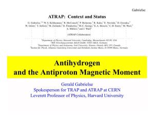 Antihydrogen and the Antiproton Magnetic Moment