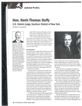 Hon. Kevin Thomas Duffy U.S