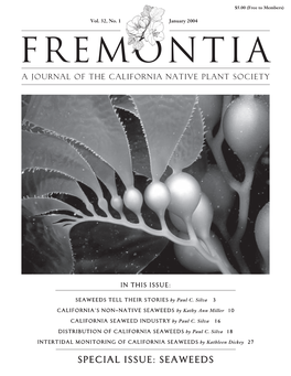 Special Issue: Seaweeds California Native Plant Society