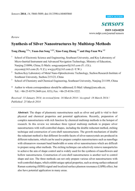 Synthesis of Silver Nanostructures by Multistep Methods