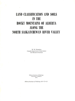 Land Classification and Soils in the Rocky Mountains of Alberta Along