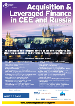 Acquisition & Leveraged Finance in CEE and Russia