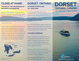 Dorset, Ontario Located at the Crossroads of Outdoor Adventures, Muskoka & Haliburton All Year Long