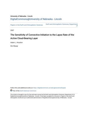 The Sensitivity of Convective Initiation to the Lapse Rate of the Active Cloud-Bearing Layer