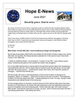 Hope E-News June 2021