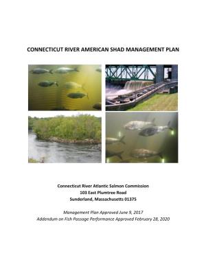 Connecticut River American Shad Management Plan
