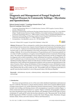 Diagnosis and Management of Fungal Neglected Tropical Diseases in Community Settings—Mycetoma and Sporotrichosis