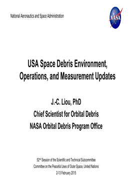 2015 US Space Debris Presentation to STSC
