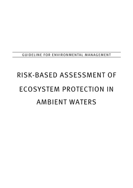 Risk-Based Assessment of Ecosystem Protection in Ambient Waters