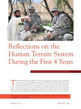 Reflections on the Human Terrain System During the First 4 Years
