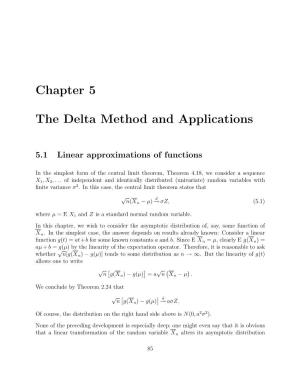 Chapter 5 the Delta Method and Applications