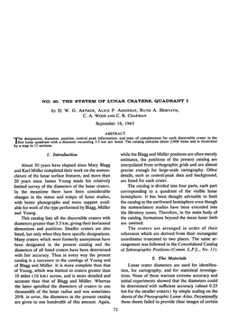 No. 30. the System of Lunar Craters, Quadrant I