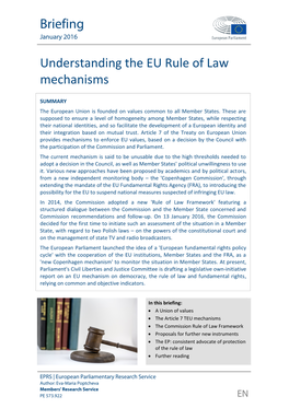 Understanding the EU Rule of Law Mechanisms