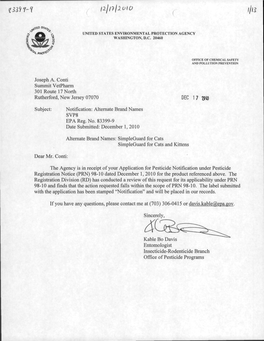 US EPA, Pesticide Product Label, SVP8, 12/17/2010
