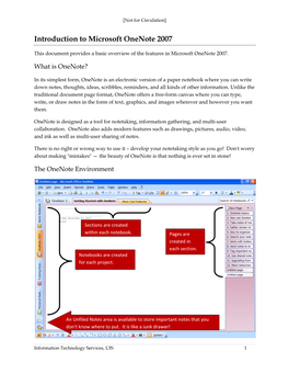 Introduction to Microsoft Onenote 2007