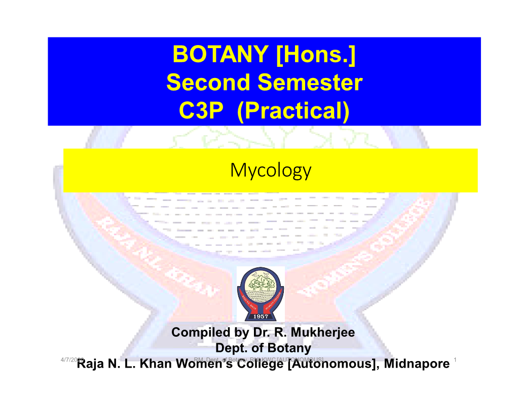 BOTANY [Hons.] Second Semester C3P (Practical)