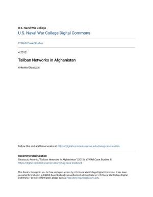 Taliban Networks in Afghanistan