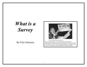 "What Is a Survey" (American Statistical Association)