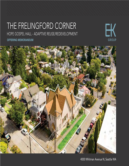 The Frelingford Corner Hope Gospel Hall - Adaptive Reuse/Redevelopment Offering Memorandum