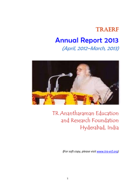 Annual Report 2013 (April, 2012–March, 2013)