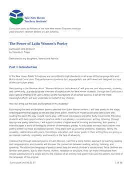 The Power of Latin Women's Poetry