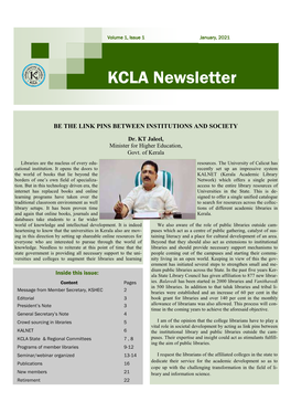 KCLA Newsletter 1(1), Jan 2021