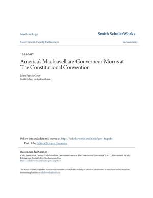 Gouverneur Morris at the Constitutional Convention”