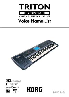 EX Voice Name List