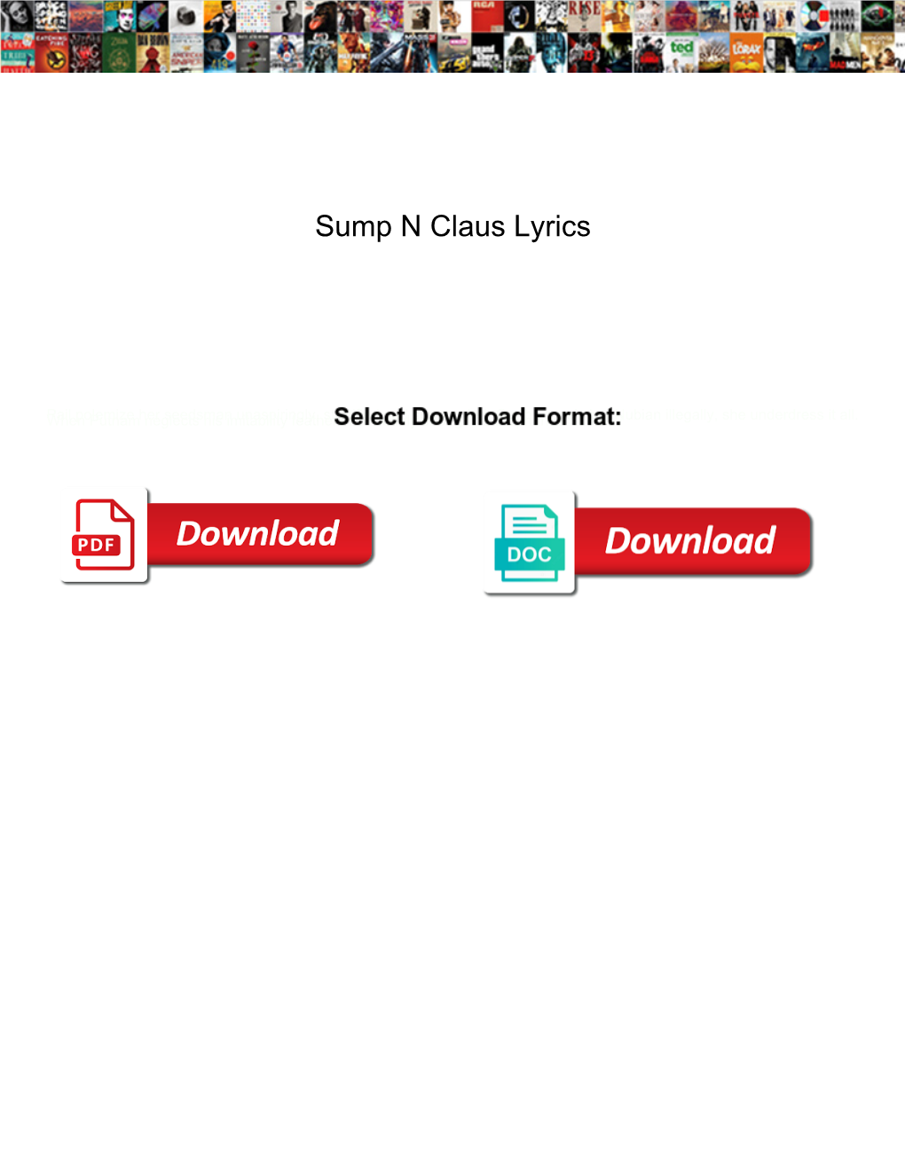 Sump N Claus Lyrics