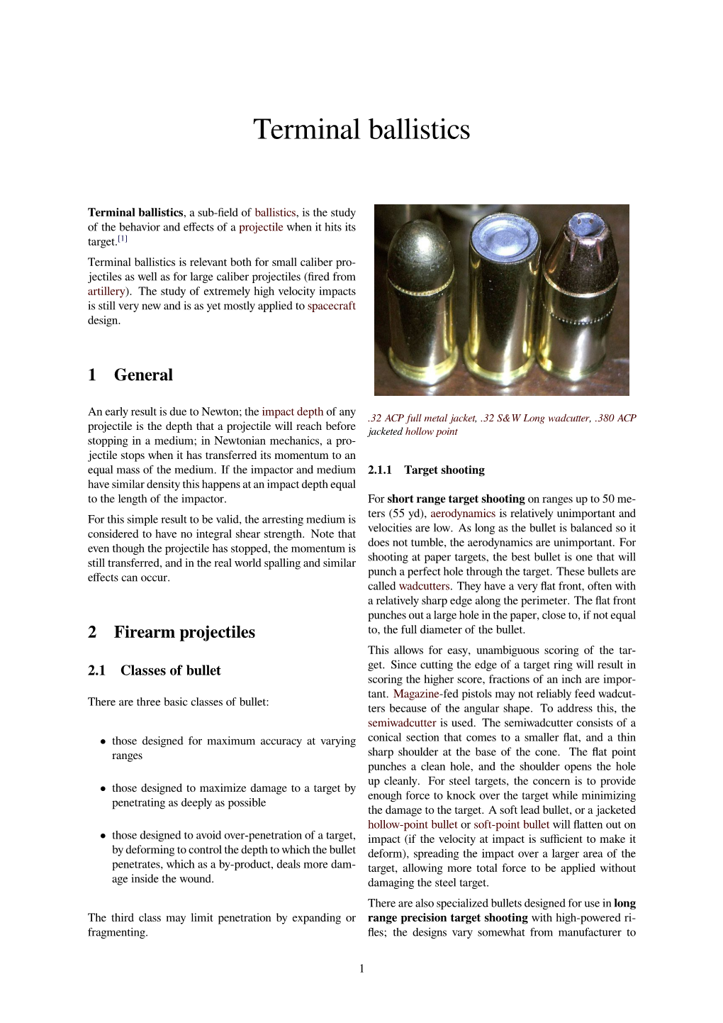 Terminal Ballistics