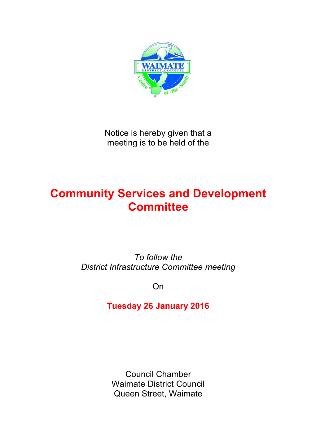 Community Services and Development Committee