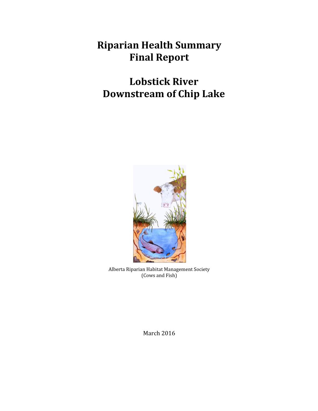 Lobstick River Riparian Health Summary