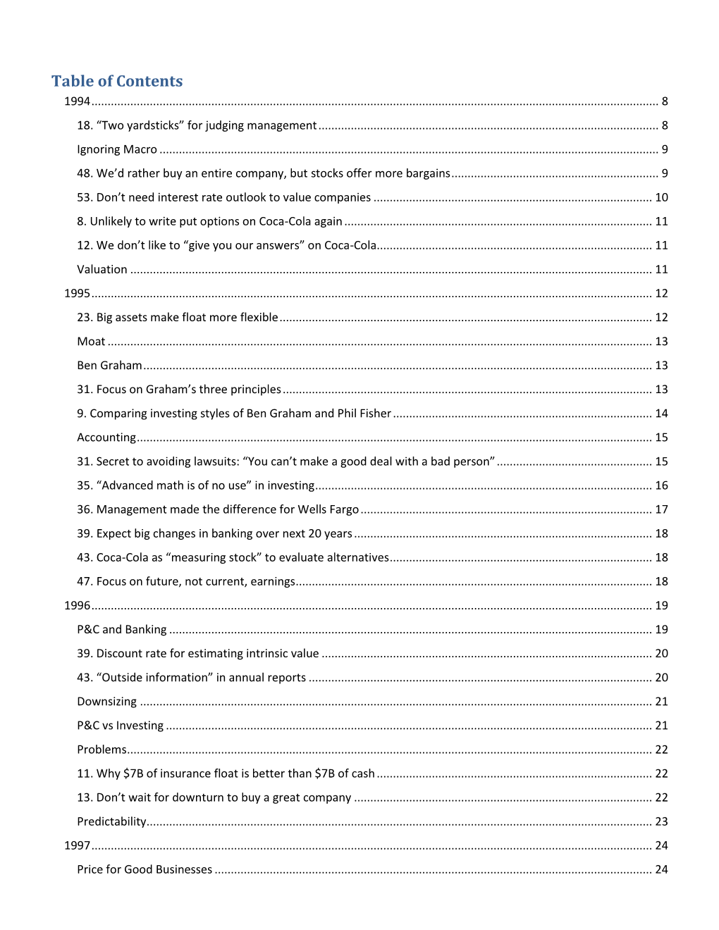 Table of Contents 1994