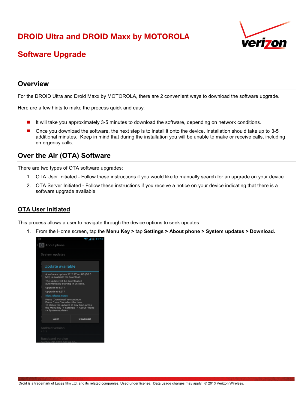 DROID Ultra and DROID Maxx by MOTOROLA Software Upgrade