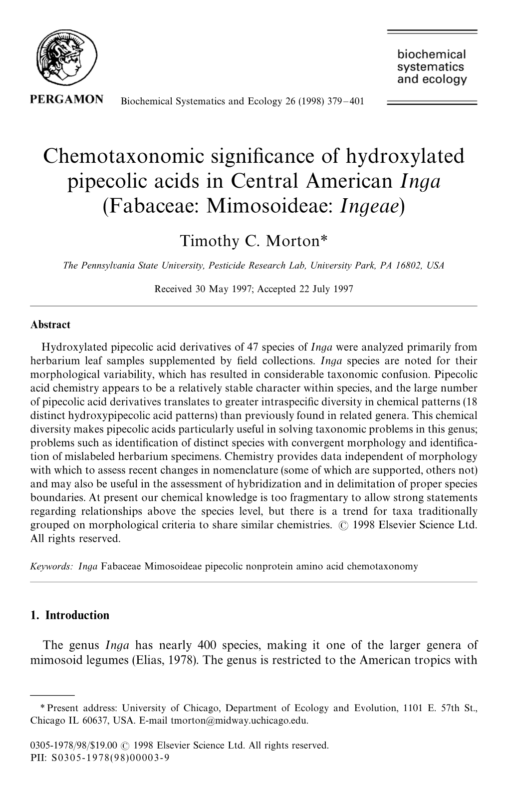 Chemotaxonomic Significance of Hydroxylated