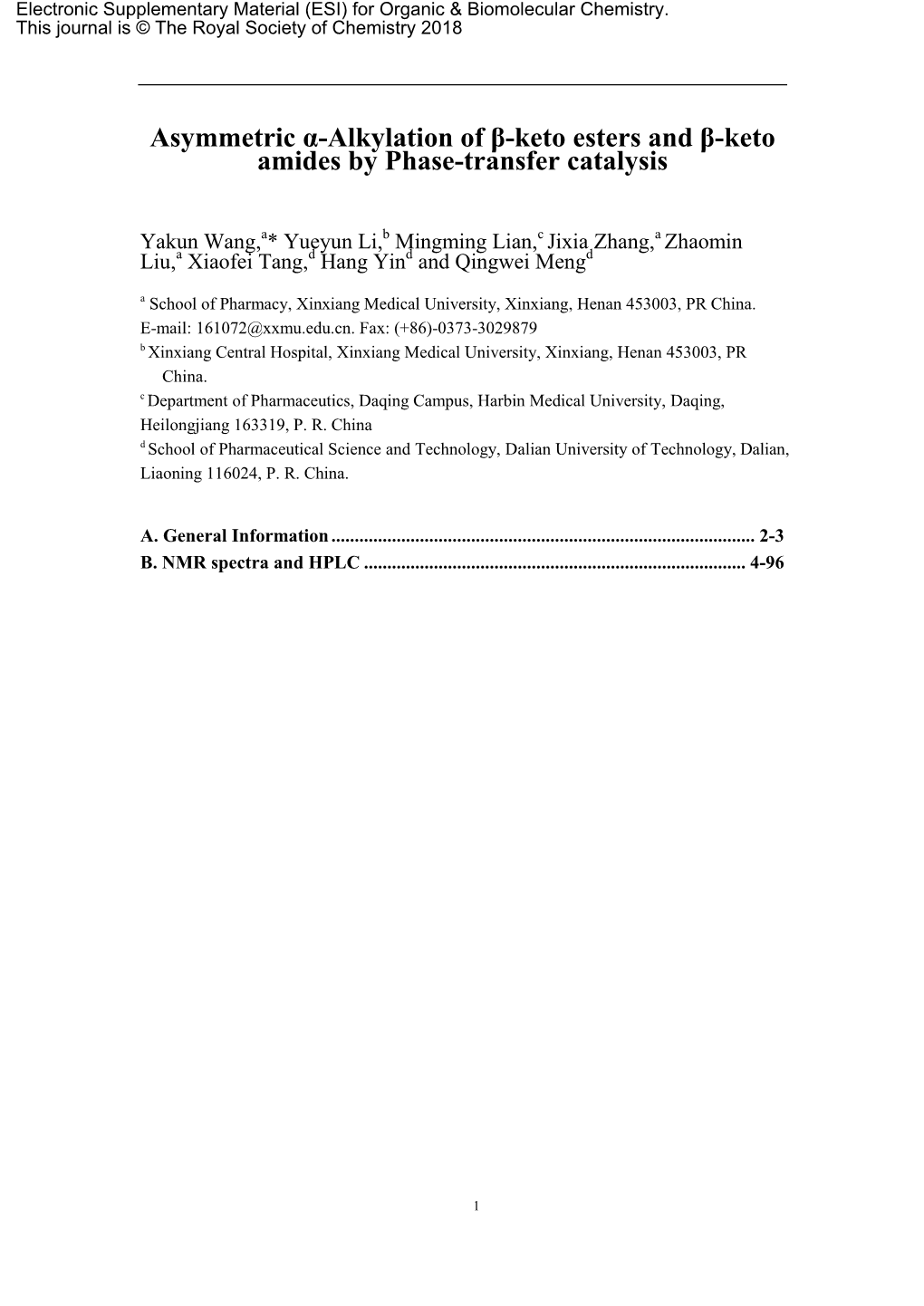 Asymmetric Α-Alkylation of Β-Keto Esters and Β-Keto Amides by Phase-Transfer Catalysis