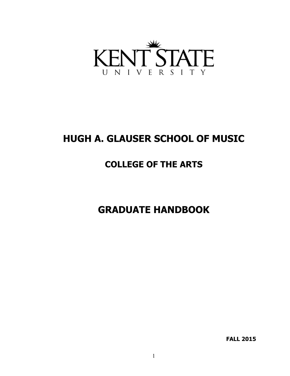 School of Music Graduate Handbook