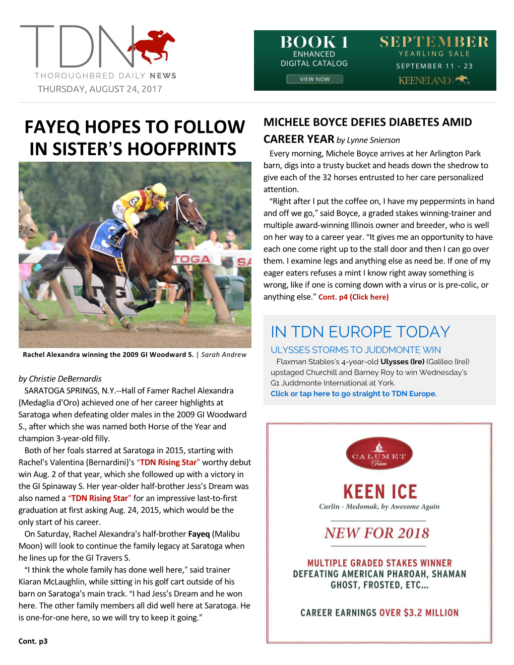 Fayeq Hopes to Follow in Sister=S Hoofprints