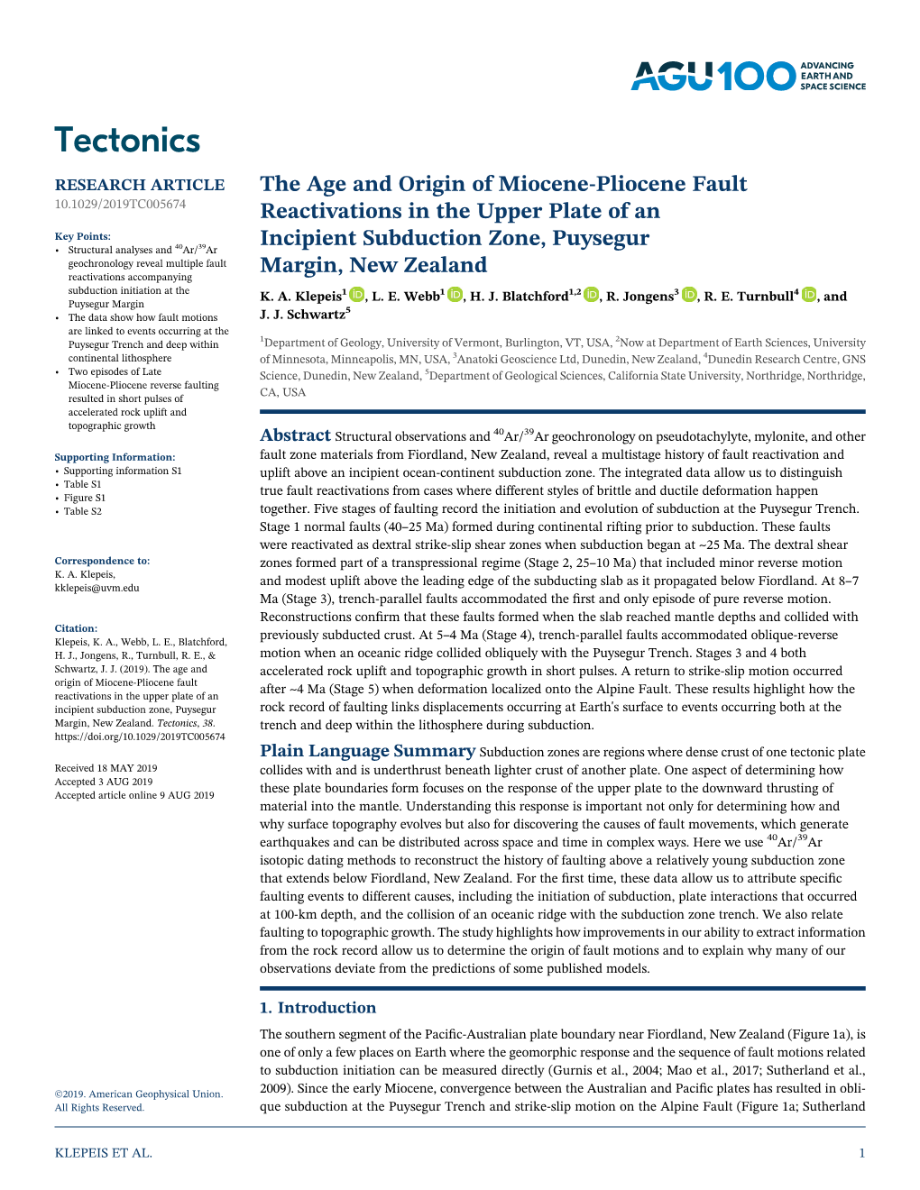 The Age and Origin of Miocene-Pliocene Fault Reactivations in the Upper Plate of an Incipient Subduction Zone, Puysegur Margin