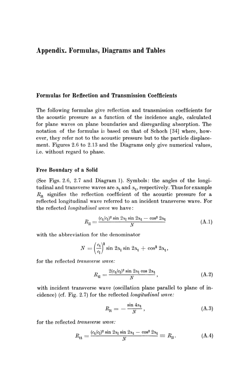 Appendix. Formulas, Diagrams and Tables