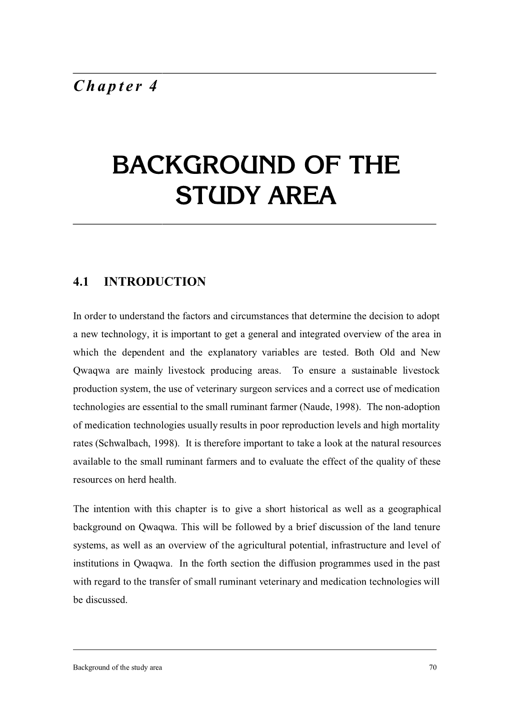 Background of the Study Area