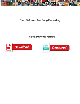 Free Software for Song Recording