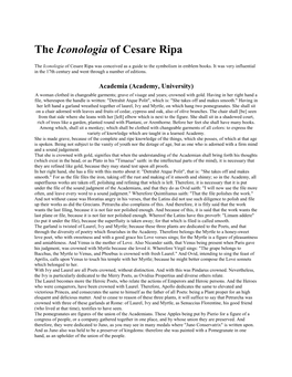 Iconologia of Cesare Ripa\374