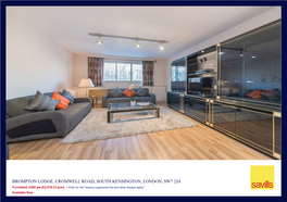 Brompton Lodge, Cromwell Road, South Kensington, London, Sw7 2Ja