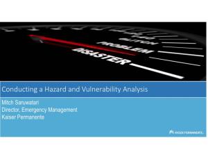 Conducting a Hazard and Vulnerability Analysis