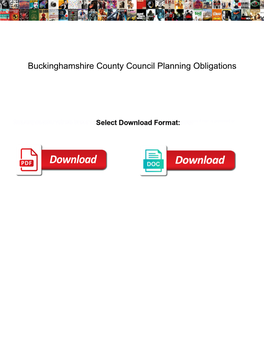 Buckinghamshire County Council Planning Obligations