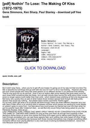7Ce2da5 [Pdf] Nothin' to Lose: the Making of Kiss (1972-1975)