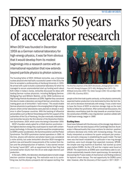 Desy Marks 50 Years of Accelerator Research